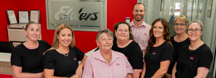 Elders insurance team members at Elders Insurance Bundaberg office